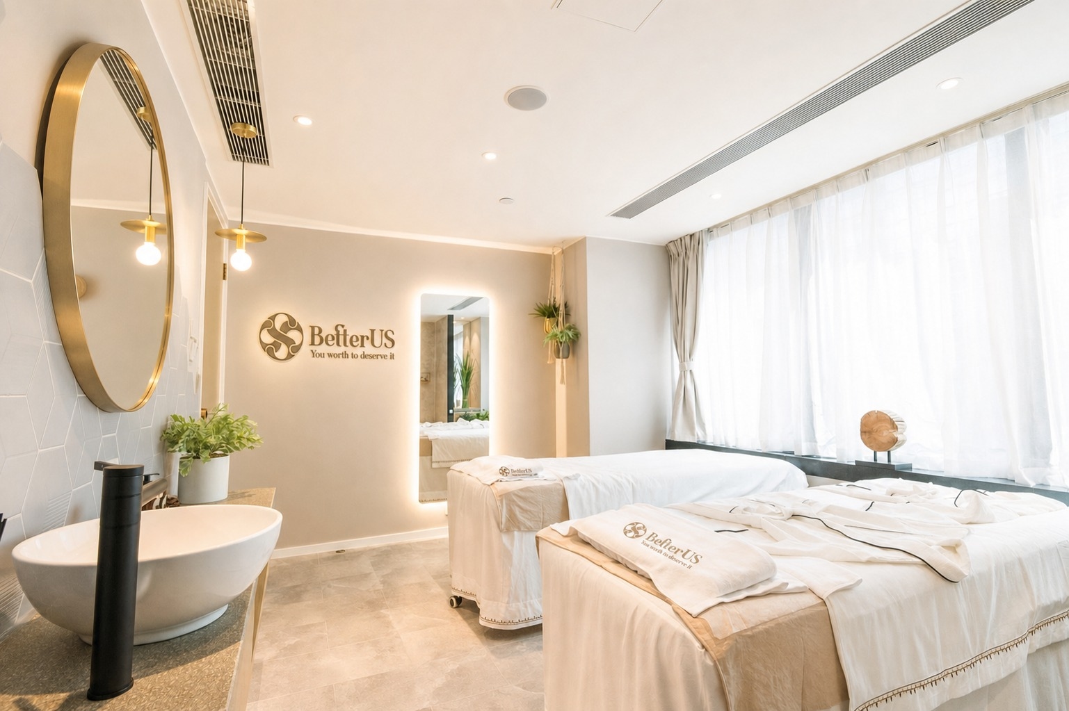 Treatment space with natural light